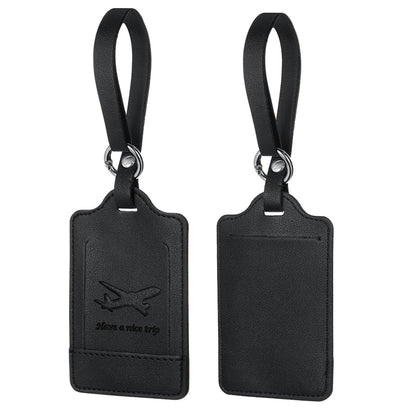 Luckybay 2 Pack Luggage Tags – PU Leather Travel ID Bag Tags with Privacy Cover for Suitcases, Backpacks & Carry - Ons – Durable Travel Essentials by Luckybay | Luggage & Bags > Luggage Accessories > Luggage Tags | Amurx