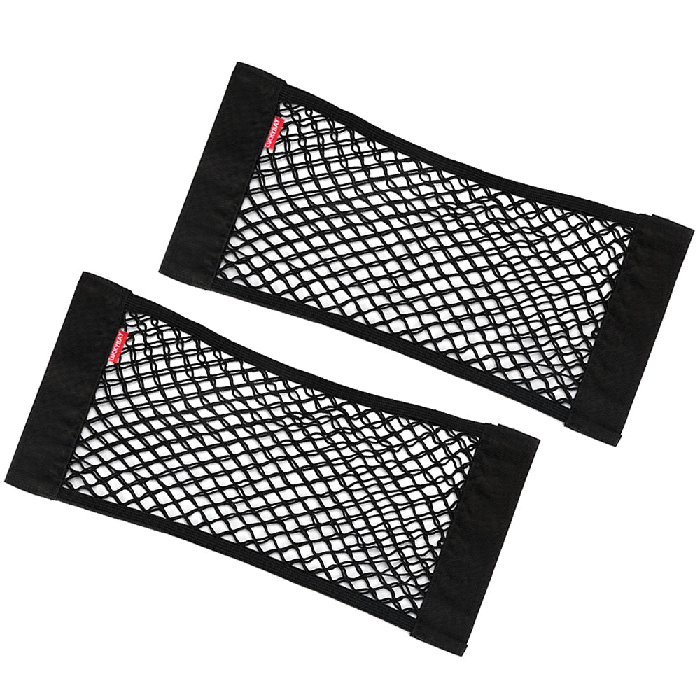 Luckybay 2 Pack Universal Car Mesh Cargo Net – Trunk Storage Organizer Pouch with Wall Sticker Mount for Cars & Trucks by Luckybay | Vehicles & Parts > Vehicle Parts & Accessories > Vehicle Interior Accessories > Vehicle Organizers | Amurx