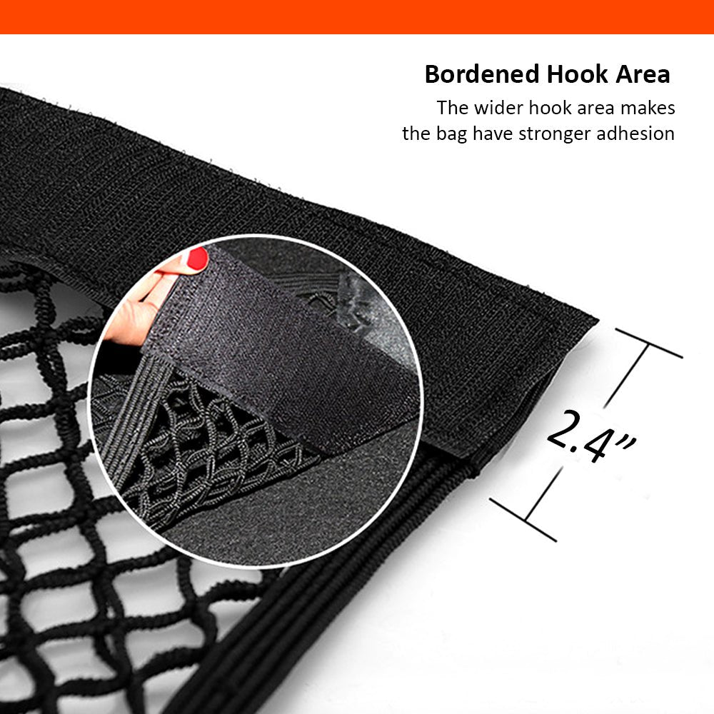 Luckybay 2 Pack Universal Car Mesh Cargo Net – Trunk Storage Organizer Pouch with Wall Sticker Mount for Cars & Trucks by Luckybay | Vehicles & Parts > Vehicle Parts & Accessories > Vehicle Interior Accessories > Vehicle Organizers | Amurx