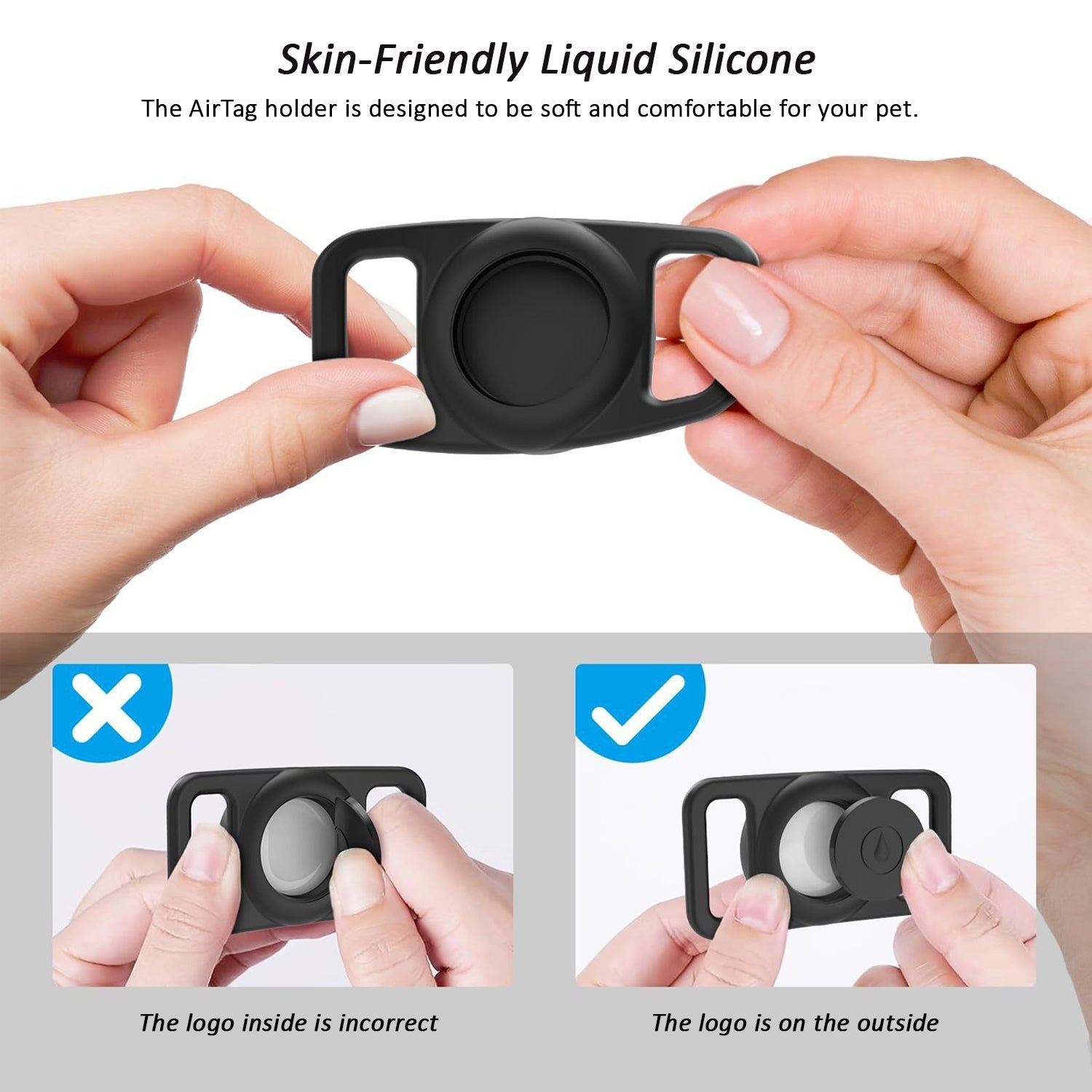 Luckybay 2 - Pack Waterproof Dog Collar Holder for AirTag – Silicone Loop Case for Apple AirTags – Hidden Anti - Loss Tracker Holder for Pet Collars, Bags & Luggage by Luckybay | Electronics > Electronics Accessories > GPS Accessories | Amurx