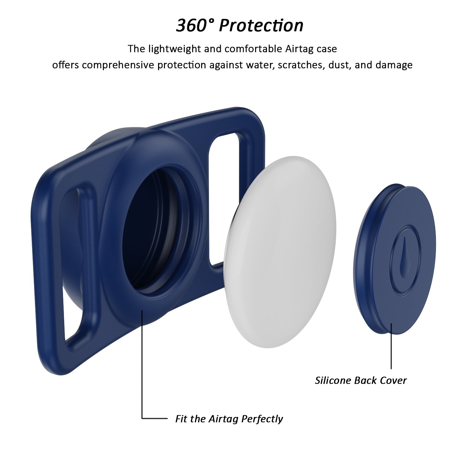 Luckybay 2 - Pack Waterproof Dog Collar Holder for AirTag – Silicone Loop Case for Apple AirTags – Hidden Anti - Loss Tracker Holder for Pet Collars, Bags & Luggage by Luckybay | Electronics > Electronics Accessories > GPS Accessories | Amurx