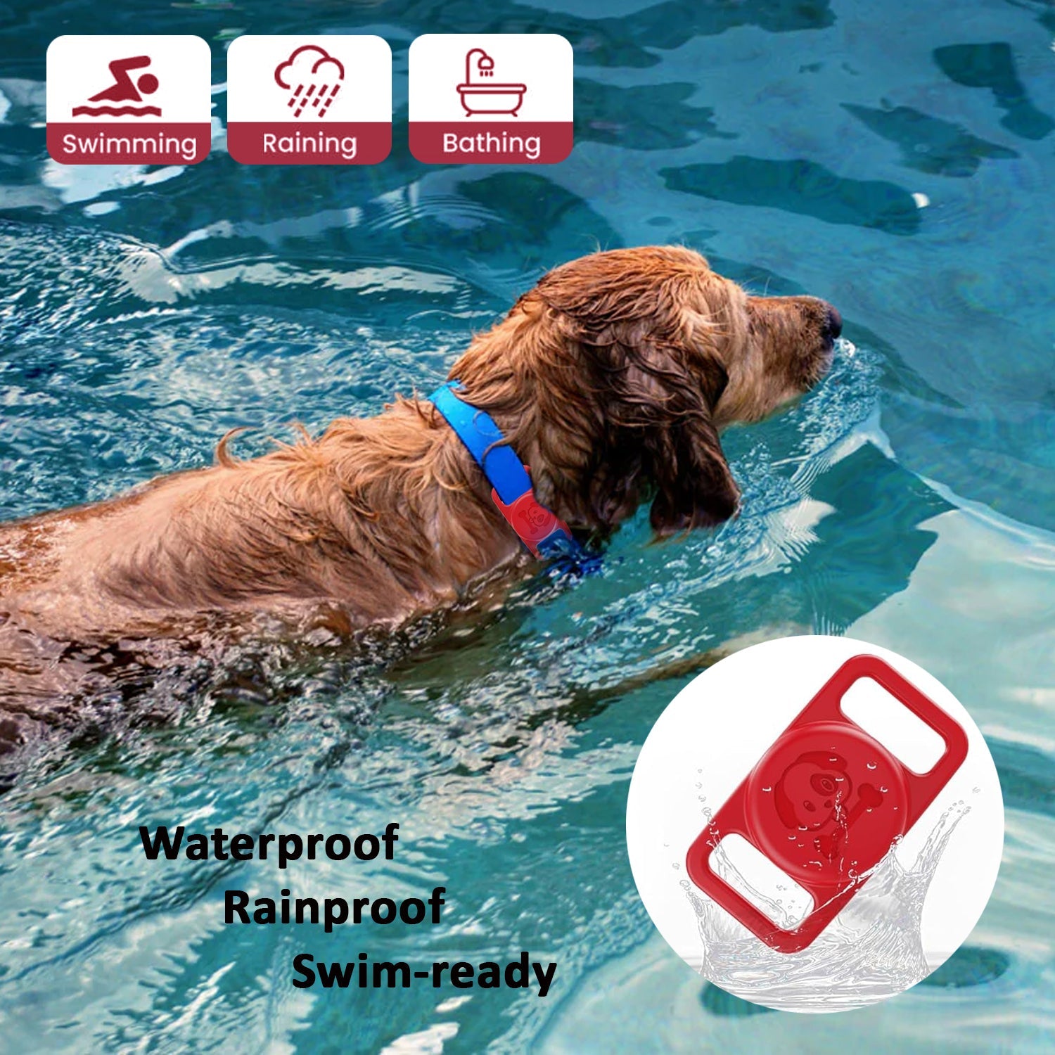 Luckybay 2 - Pack Waterproof Dog Collar Holder for AirTag – Silicone Loop Case for Apple AirTags – Hidden Anti - Loss Tracker Holder for Pet Collars, Bags & Luggage by Luckybay | Electronics > Electronics Accessories > GPS Accessories | Amurx