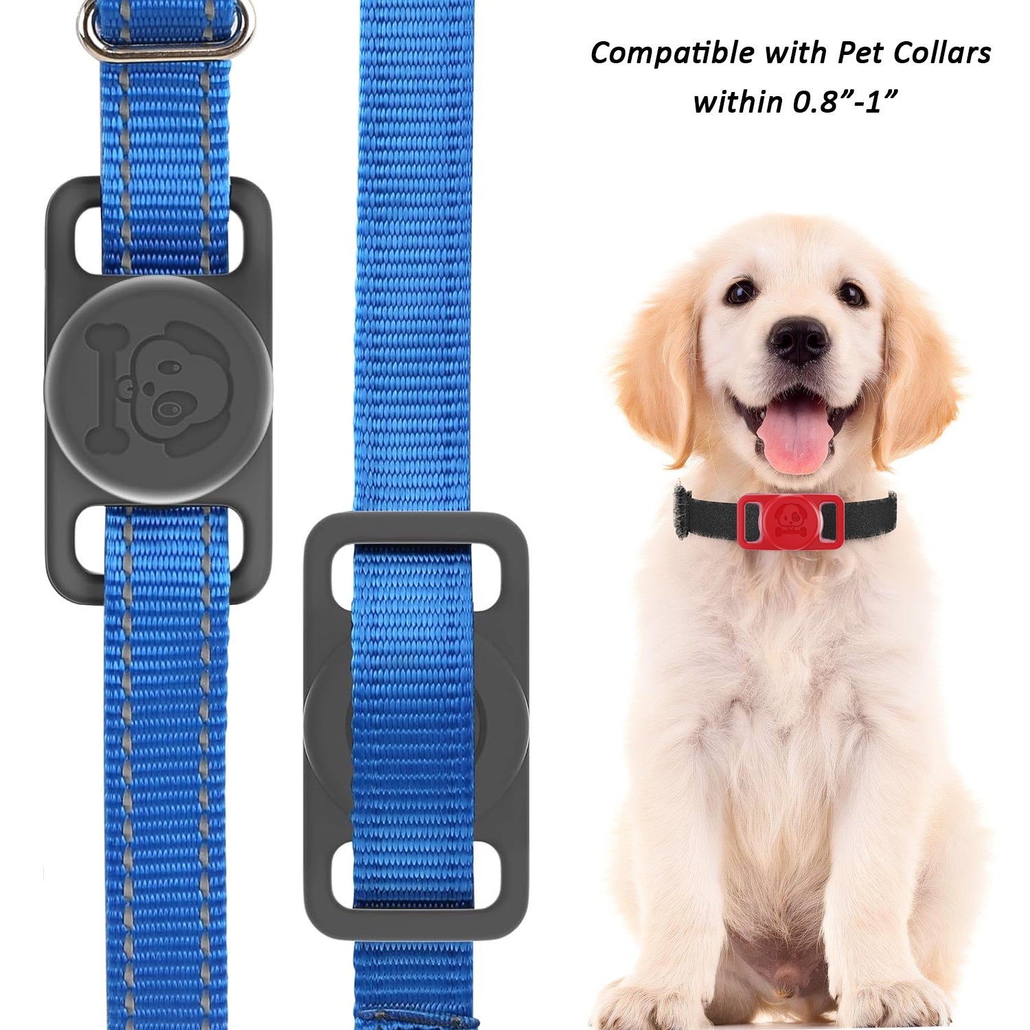 Luckybay 2 - Pack Waterproof Dog Collar Holder for AirTag – Silicone Loop Case for Apple AirTags – Hidden Anti - Loss Tracker Holder for Pet Collars, Bags & Luggage by Luckybay | Electronics > Electronics Accessories > GPS Accessories | Amurx