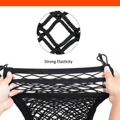 Luckybay 3 - Layer Car Mesh Organizer – Seat Back Net Barrier for Pets & Kids, Between Seat Purse Holder & Universal Car Storage Mesh for SUV/Truck by Luckybay | Vehicles & Parts > Vehicle Parts & Accessories > Vehicle Interior Accessories > Vehicle Organizers | Amurx