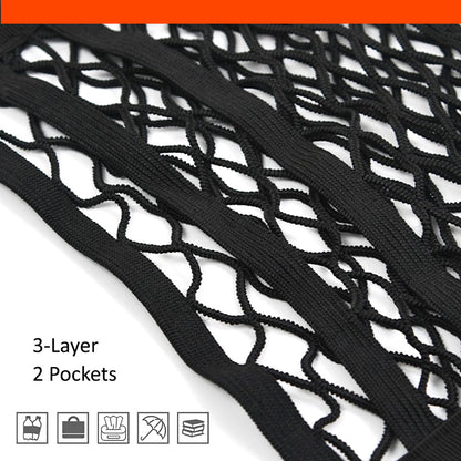 Luckybay 3 - Layer Car Mesh Organizer – Seat Back Net Barrier for Pets & Kids, Between Seat Purse Holder & Universal Car Storage Mesh for SUV/Truck by Luckybay | Vehicles & Parts > Vehicle Parts & Accessories > Vehicle Interior Accessories > Vehicle Organizers | Amurx