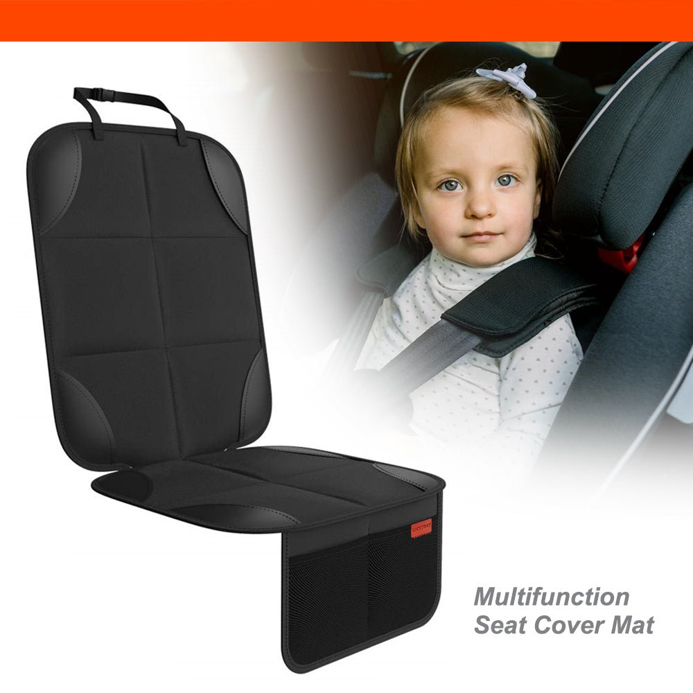 Luckybay Car Seat Protector – XL Kids Seat Cover with Thick Padding, Non - Slip Backing, 2 Mesh Pockets – Durable Waterproof 600D Fabric & PVC Leather by Luckybay | Vehicles & Parts > Vehicle Parts & Accessories > Vehicle Seats > Vehicle Seat Covers | Amurx