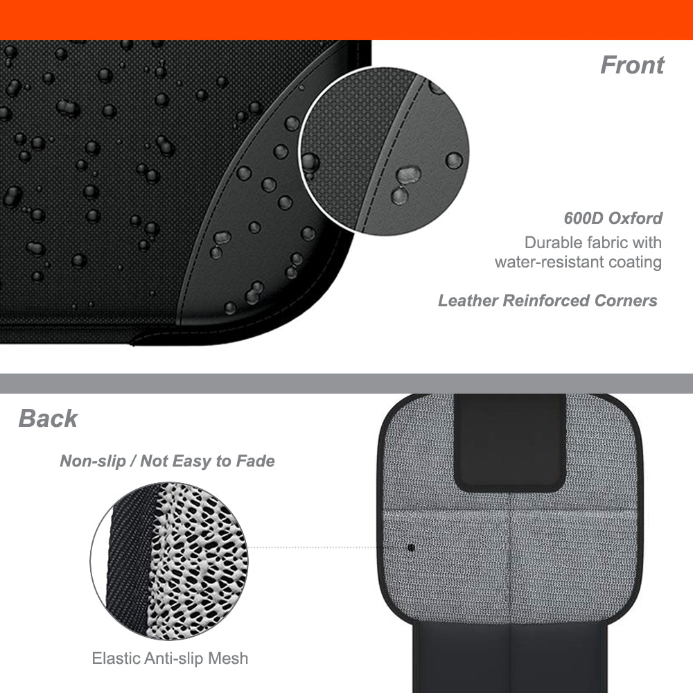 Luckybay Car Seat Protector – XL Kids Seat Cover with Thick Padding, Non - Slip Backing, 2 Mesh Pockets – Durable Waterproof 600D Fabric & PVC Leather by Luckybay | Vehicles & Parts > Vehicle Parts & Accessories > Vehicle Seats > Vehicle Seat Covers | Amurx