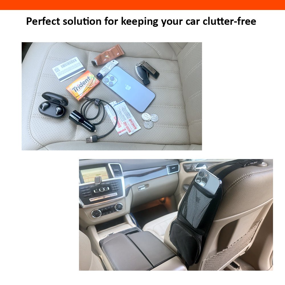Luckybay Car Seat Side Organizer – Auto Seat Hanging Storage Bag with Mesh Pocket for Phones, Drinks & Essentials – Universal Fit for Cars, SUVs & Trucks by Luckybay | Automotive › Interior Accessories › Consoles & Organizers › Seat Back Organizers | Amurx