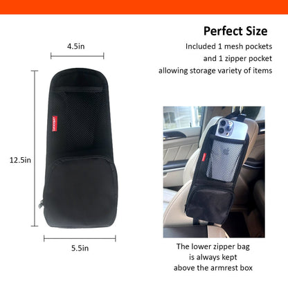 Luckybay Car Seat Side Organizer – Auto Seat Hanging Storage Bag with Mesh Pocket for Phones, Drinks & Essentials – Universal Fit for Cars, SUVs & Trucks by Luckybay | Automotive › Interior Accessories › Consoles & Organizers › Seat Back Organizers | Amurx
