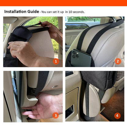 Luckybay Car Seat Side Organizer – Hanging Storage Bag with Mesh & Zipper Pockets for Phones, Drinks & Essentials – Universal Fit for Cars, SUVs & Trucks by Luckybay | Automotive › Interior Accessories › Consoles & Organizers › Seat Back Organizers | Amurx