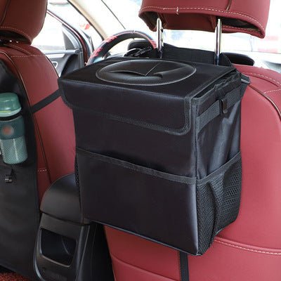 Luckybay Car Trash Can – Portable Hanging Car Garbage Bin with Lid, Storage Pockets & Collapsible Design for Cars, SUVs & Trucks by Luckybay | Vehicles & Parts > Vehicle Parts & Accessories > Vehicle Maintenance, Care & Decor > Vehicle Decor > Vehicle Organizers | Amurx
