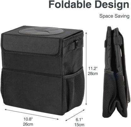 Luckybay Car Trash Can – Portable Hanging Car Garbage Bin with Lid, Storage Pockets & Collapsible Design for Cars, SUVs & Trucks by Luckybay | Vehicles & Parts > Vehicle Parts & Accessories > Vehicle Maintenance, Care & Decor > Vehicle Decor > Vehicle Organizers | Amurx