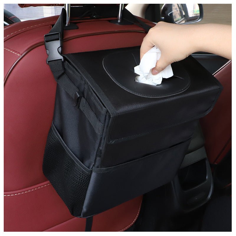 Luckybay Car Trash Can – Portable Hanging Car Garbage Bin with Lid, Storage Pockets & Collapsible Design for Cars, SUVs & Trucks by Luckybay | Vehicles & Parts > Vehicle Parts & Accessories > Vehicle Maintenance, Care & Decor > Vehicle Decor > Vehicle Organizers | Amurx
