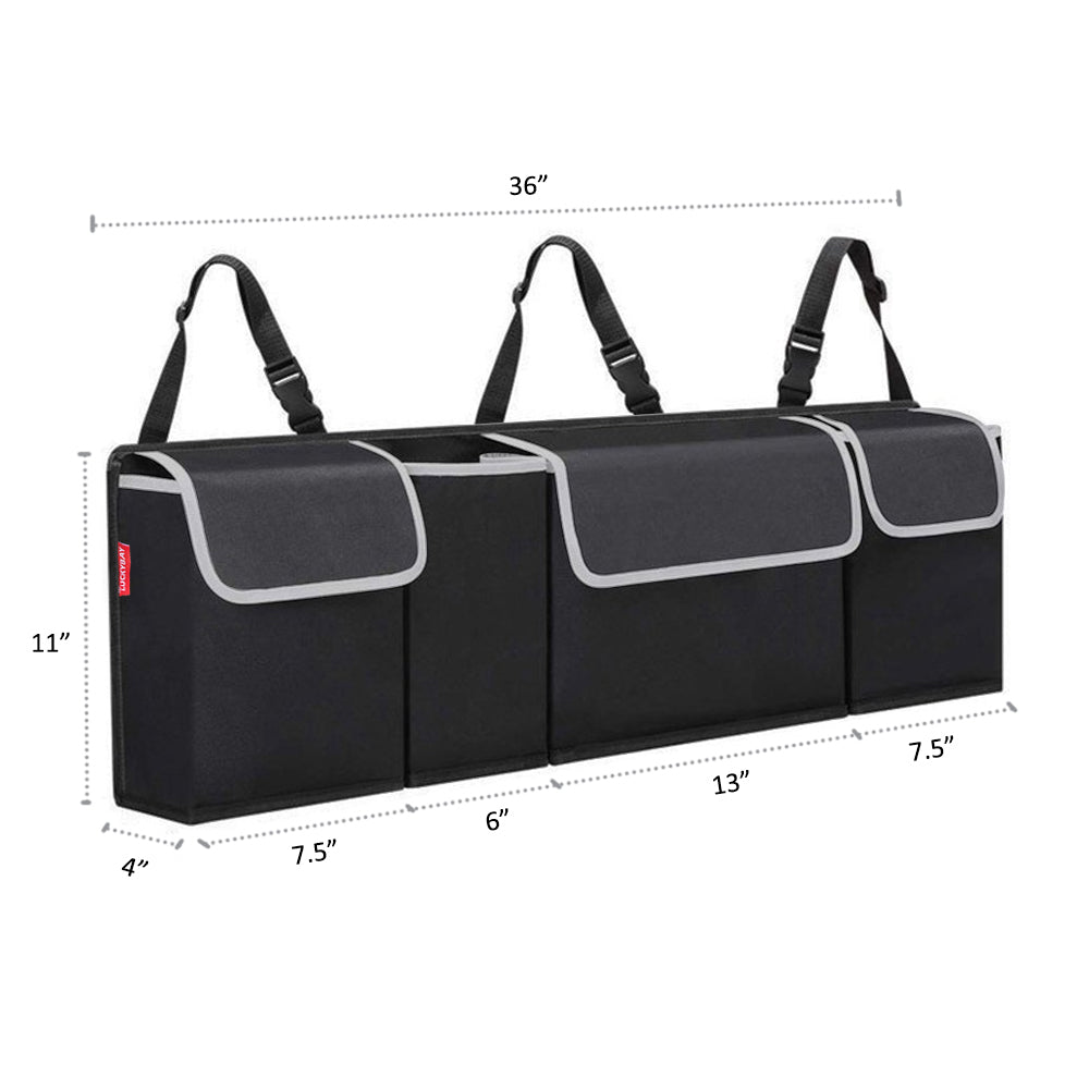 Luckybay Car Trunk Organizer – Hanging Seat Back Storage with Large Pockets, Space - Saving Backseat Organizer for Cars, SUVs & Trucks by Luckybay | Vehicles & Parts > Vehicle Parts & Accessories > Vehicle Interior Accessories > Vehicle Organizers | Amurx