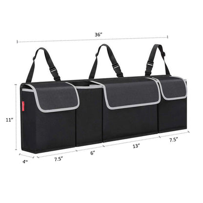 Luckybay Car Trunk Organizer – Hanging Seat Back Storage with Large Pockets, Space - Saving Backseat Organizer for Cars, SUVs & Trucks by Luckybay | Vehicles & Parts > Vehicle Parts & Accessories > Vehicle Interior Accessories > Vehicle Organizers | Amurx