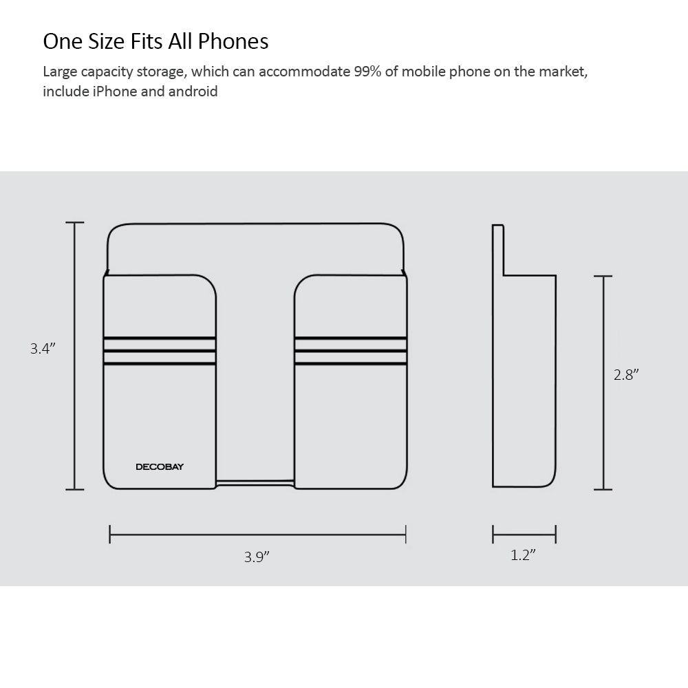 Luckybay D1 Wall Mount Phone Holder – Adhesive Phone Stand with Cable Slot for Shower, Charging, RV – Compatible with iPhone, Smartphones & TV Remotes by Luckybay | Wall Mount Phone Holders & Stands | Amurx