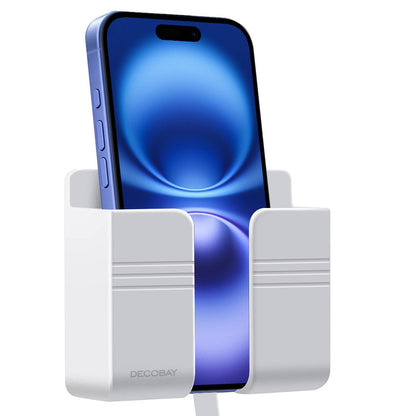 Luckybay D1 Wall Mount Phone Holder – Adhesive Phone Stand with Cable Slot for Shower, Charging, RV – Compatible with iPhone, Smartphones & TV Remotes by Luckybay | Wall Mount Phone Holders & Stands | Amurx