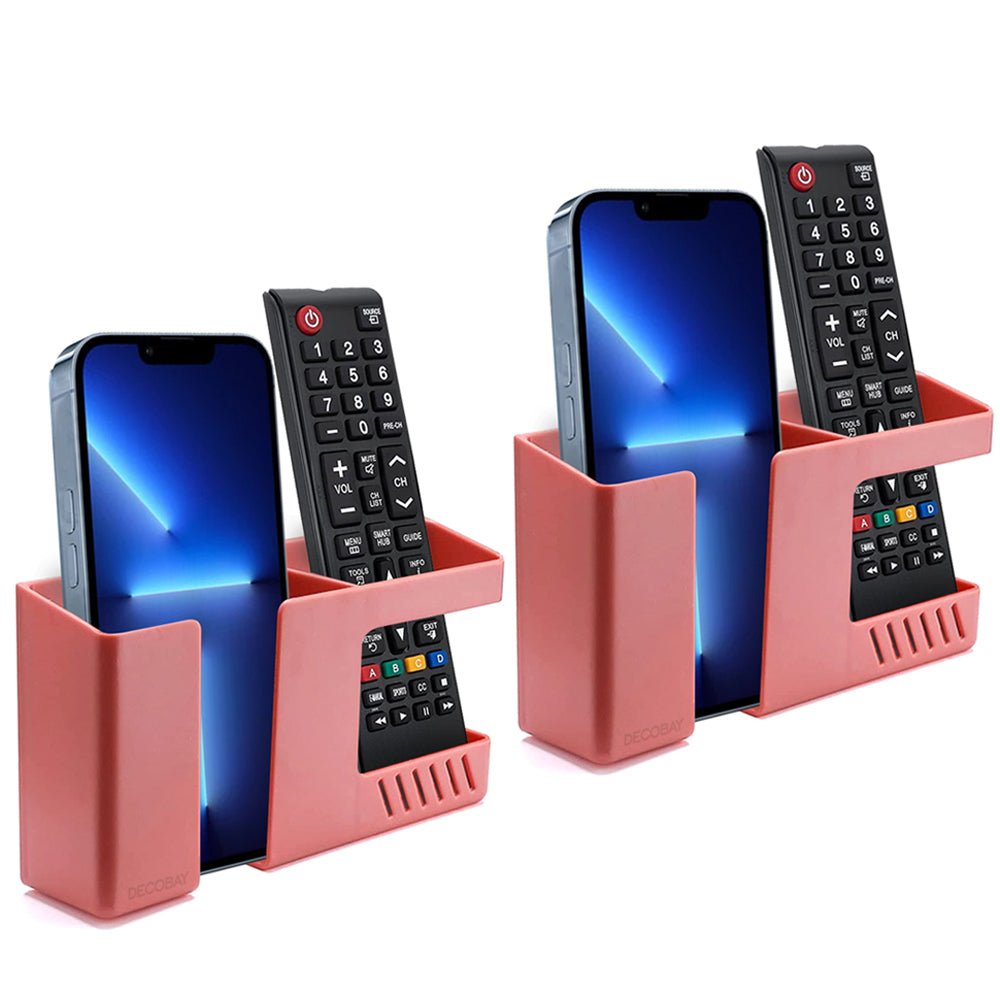 Luckybay D3 Wall Mount Phone Holder – Punch - Free Adhesive Storage Box for Phone Charging, TV Remote & Accessories – Bedside or Multipurpose Organizer by Luckybay | Wall Mount Phone Holders & Stands | Amurx