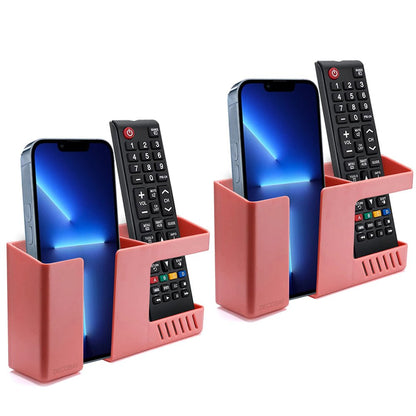 Luckybay D3 Wall Mount Phone Holder – Punch - Free Adhesive Storage Box for Phone Charging, TV Remote & Accessories – Bedside or Multipurpose Organizer by Luckybay | Wall Mount Phone Holders & Stands | Amurx