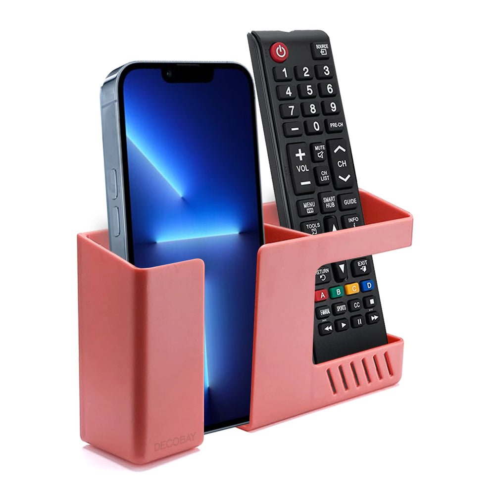 Luckybay D3 Wall Mount Phone Holder – Punch - Free Adhesive Storage Box for Phone Charging, TV Remote & Accessories – Bedside or Multipurpose Organizer by Luckybay | Wall Mount Phone Holders & Stands | Amurx