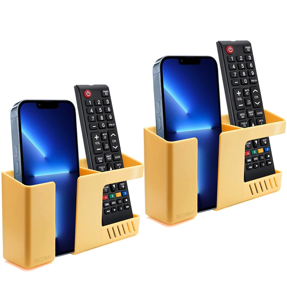 Luckybay D3 Wall Mount Phone Holder – Punch - Free Adhesive Storage Box for Phone Charging, TV Remote & Accessories – Bedside or Multipurpose Organizer by Luckybay | Wall Mount Phone Holders & Stands | Amurx