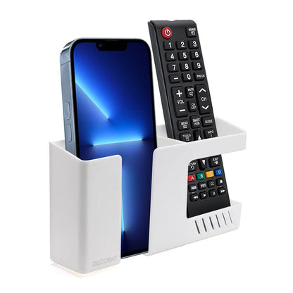 Luckybay D3 Wall Mount Phone Holder – Punch - Free Adhesive Storage Box for Phone Charging, TV Remote & Accessories – Bedside or Multipurpose Organizer by Luckybay | Wall Mount Phone Holders & Stands | Amurx