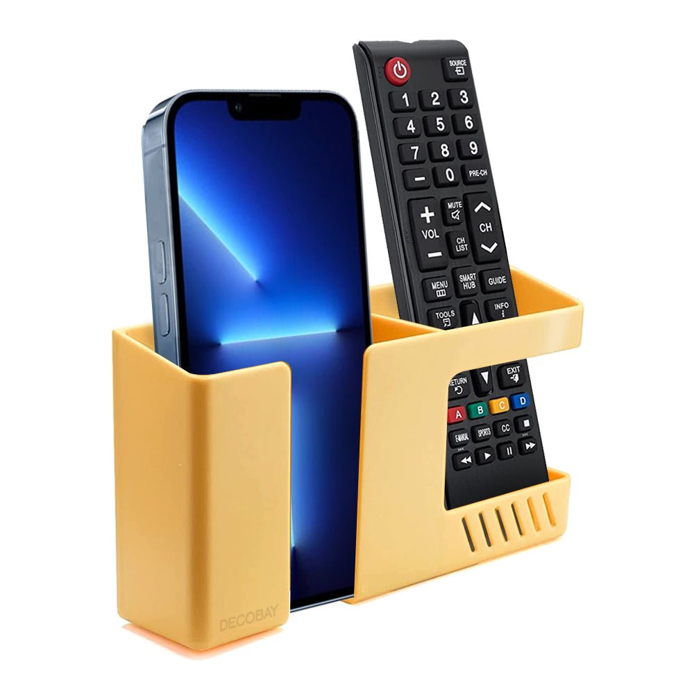 Luckybay D3 Wall Mount Phone Holder – Punch - Free Adhesive Storage Box for Phone Charging, TV Remote & Accessories – Bedside or Multipurpose Organizer by Luckybay | Wall Mount Phone Holders & Stands | Amurx