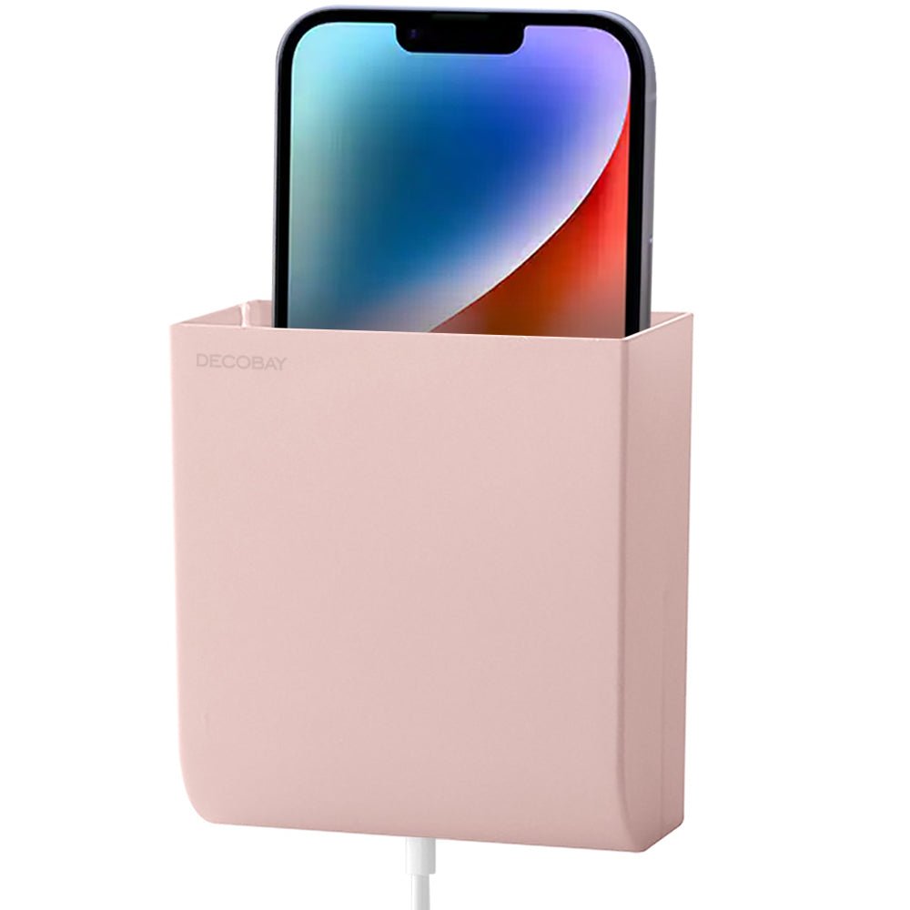 Luckybay D4 Wall Mount Phone Holder – Adhesive Stand with Cable Hole for Charging Phones, TV Remotes & Accessories – Multipurpose Organizer for Home & RV by Luckybay | Wall Mount Phone Holders & Stands | Amurx