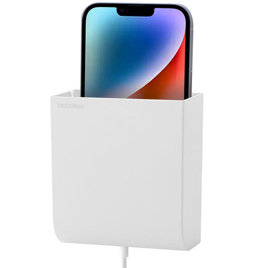 Luckybay D4 Wall Mount Phone Holder – Adhesive Stand with Cable Hole for Charging Phones, TV Remotes & Accessories – Multipurpose Organizer for Home & RV by Luckybay | Wall Mount Phone Holders & Stands | Amurx