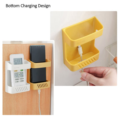 Luckybay D5 Wall Mount Phone Holder – Adhesive Storage Box with Cable Hole for Charging Phones, TV Remotes & Accessories – Bedside Multipurpose Organizer by Luckybay | Wall Mount Phone Holders & Stands | Amurx