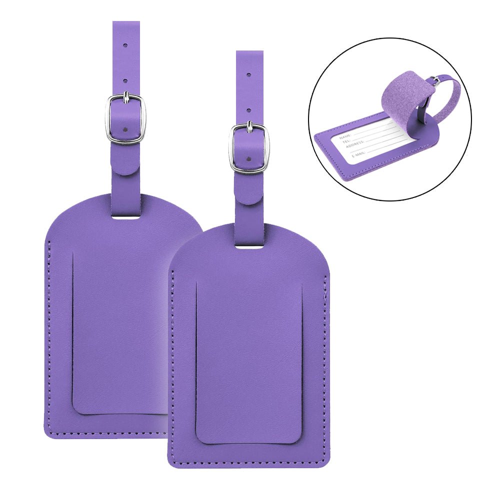 Luckybay Genuine Leather Luggage Tags 2 - Pack – Handcrafted Travel Bag ID Tags with Privacy Cover for Suitcases, Backpacks & Carry - On by Luckybay | Luggage & Bags > Luggage Accessories > Luggage Tags | Amurx