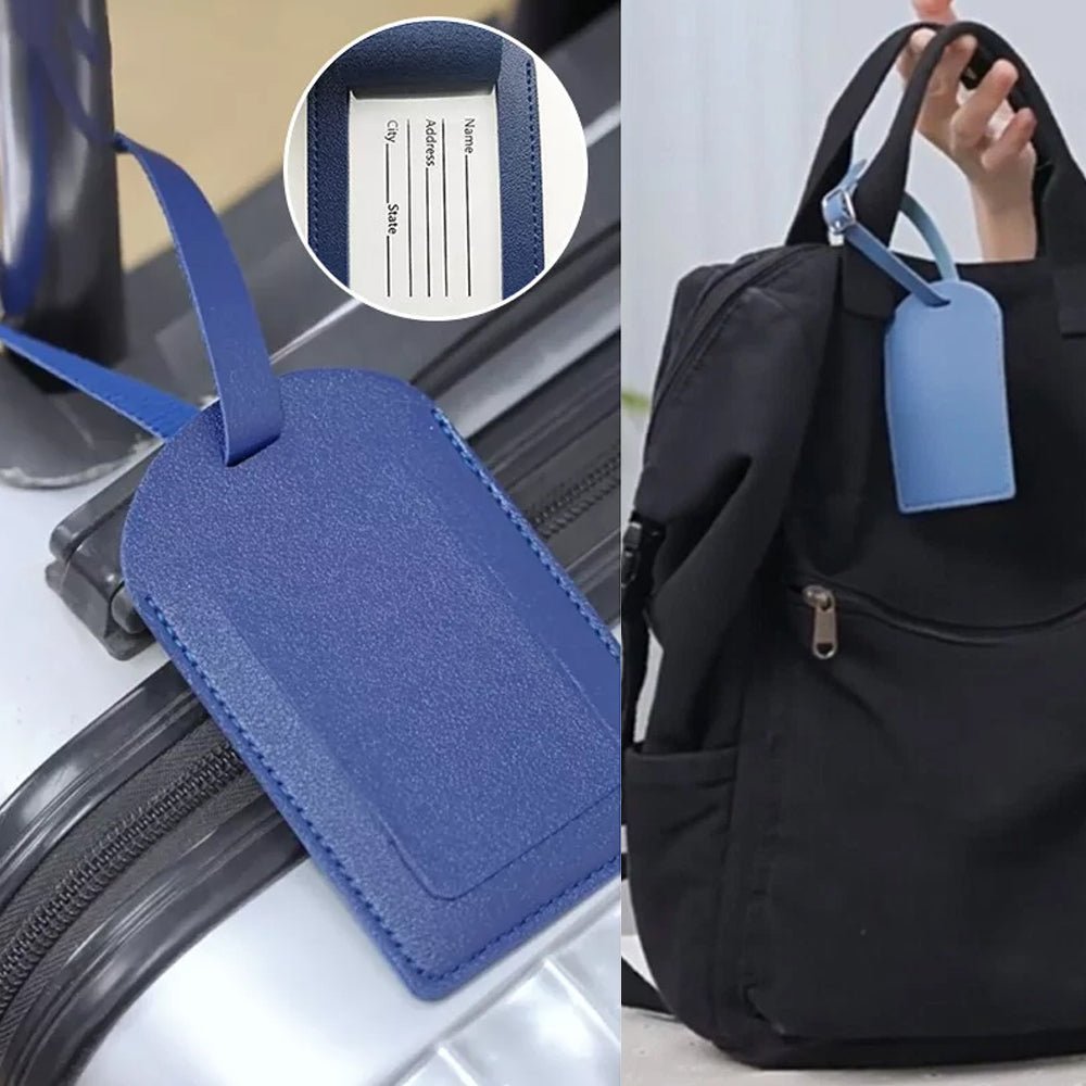 Luckybay Genuine Leather Luggage Tags 2 - Pack – Handcrafted Travel Bag ID Tags with Privacy Cover for Suitcases, Backpacks & Carry - On by Luckybay | Luggage & Bags > Luggage Accessories > Luggage Tags | Amurx