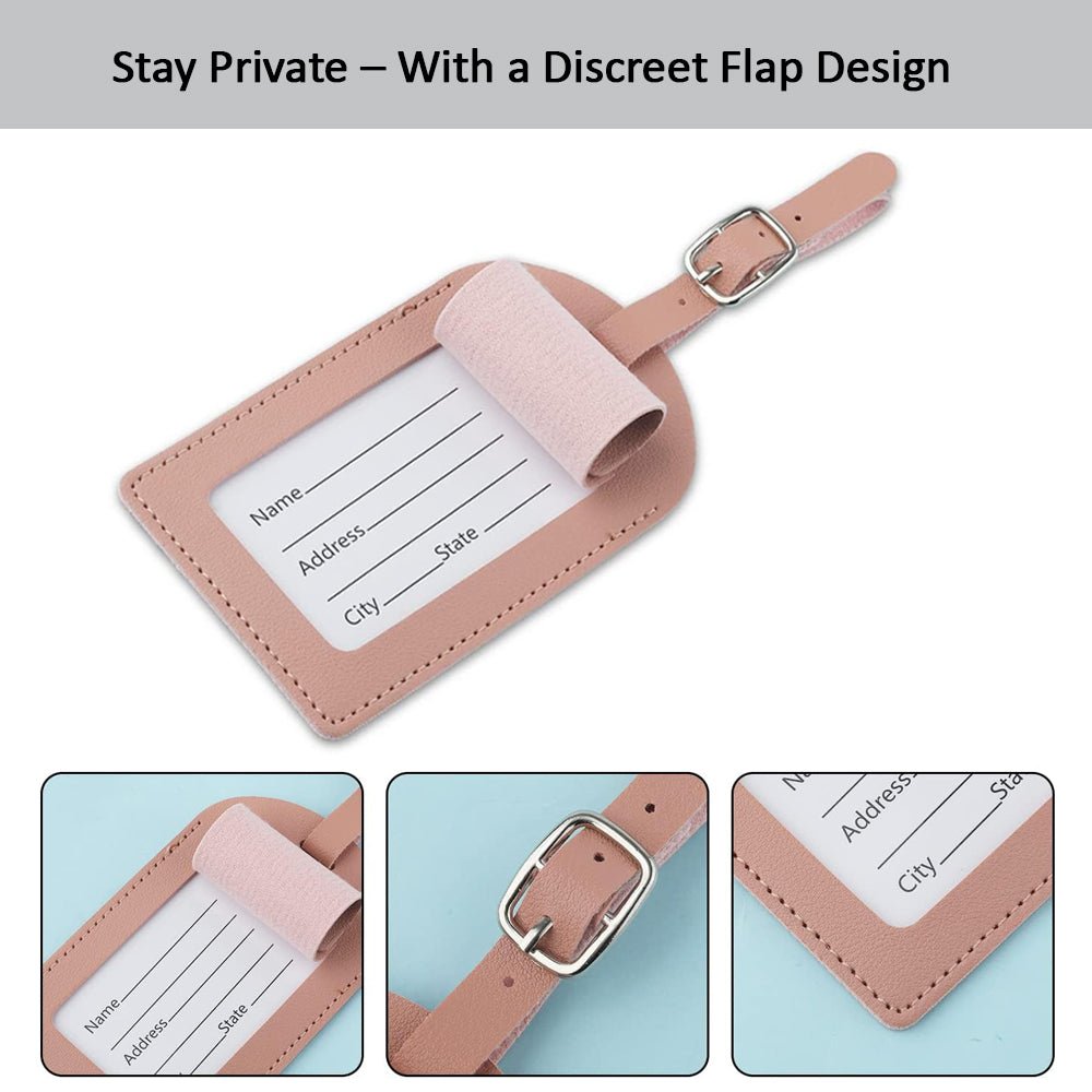 Luckybay Genuine Leather Luggage Tags 2 - Pack – Handcrafted Travel Bag ID Tags with Privacy Cover for Suitcases, Backpacks & Carry - On by Luckybay | Luggage & Bags > Luggage Accessories > Luggage Tags | Amurx