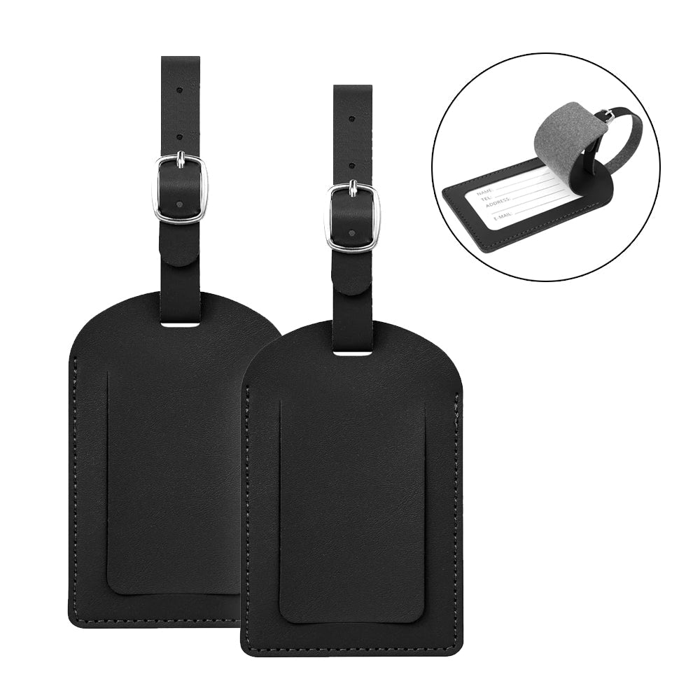 Luckybay Genuine Leather Luggage Tags 2 - Pack – Handcrafted Travel Bag ID Tags with Privacy Cover for Suitcases, Backpacks & Carry - On by Luckybay | Luggage & Bags > Luggage Accessories > Luggage Tags | Amurx
