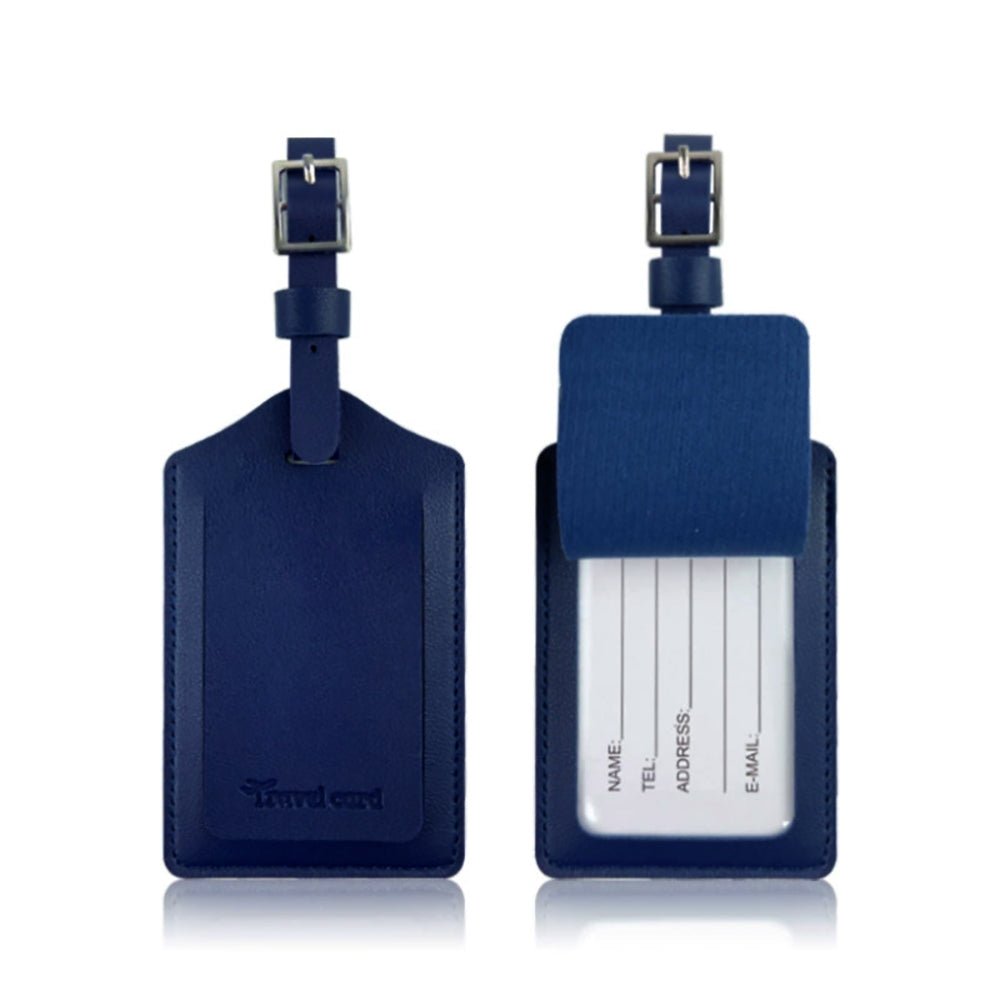 Luckybay Luggage Tags – 2 Pack PU Leather Bag Tags with Privacy Flap, Extended Strap & Dual - Sided Info Card – Durable Travel Accessories for Suitcases by Luckybay | Luggage & Bags > Luggage Accessories > Luggage Tags | Amurx