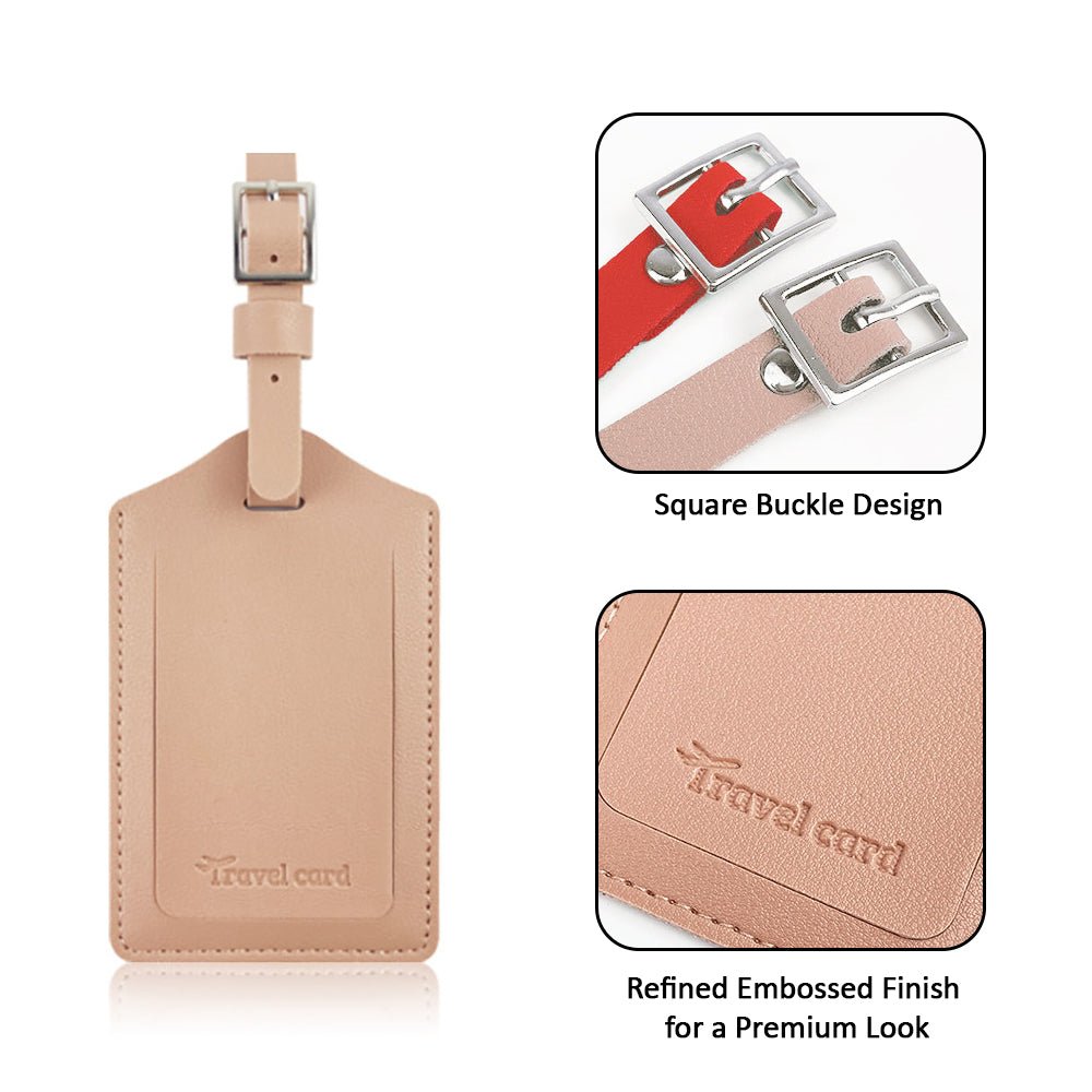 Luckybay Luggage Tags – 2 Pack PU Leather Bag Tags with Privacy Flap, Extended Strap & Dual - Sided Info Card – Durable Travel Accessories for Suitcases by Luckybay | Luggage & Bags > Luggage Accessories > Luggage Tags | Amurx