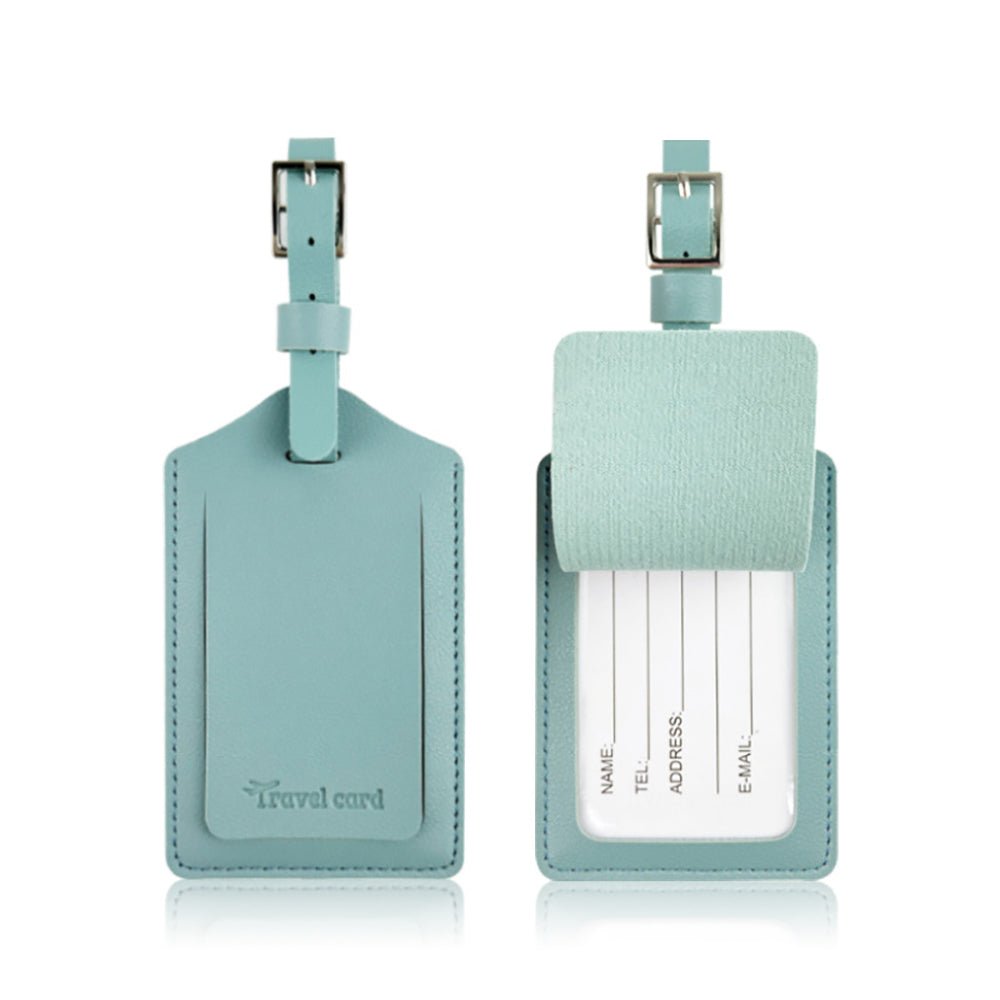 Luckybay Luggage Tags – 2 Pack PU Leather Bag Tags with Privacy Flap, Extended Strap & Dual - Sided Info Card – Durable Travel Accessories for Suitcases by Luckybay | Luggage & Bags > Luggage Accessories > Luggage Tags | Amurx