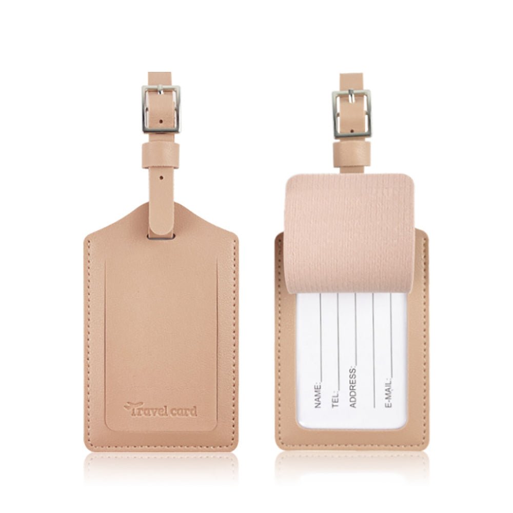 Luckybay Luggage Tags – 2 Pack PU Leather Bag Tags with Privacy Flap, Extended Strap & Dual - Sided Info Card – Durable Travel Accessories for Suitcases by Luckybay | Luggage & Bags > Luggage Accessories > Luggage Tags | Amurx