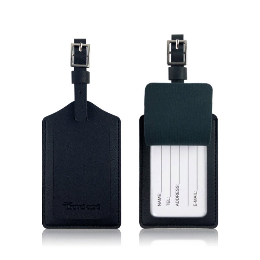 Luckybay Luggage Tags – 2 Pack PU Leather Bag Tags with Privacy Flap, Extended Strap & Dual - Sided Info Card – Durable Travel Accessories for Suitcases by Luckybay | Luggage & Bags > Luggage Accessories > Luggage Tags | Amurx