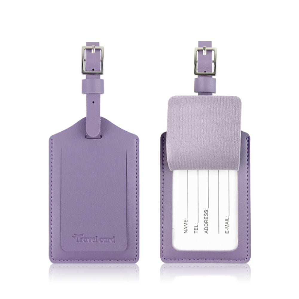 Luckybay Luggage Tags – 2 Pack PU Leather Bag Tags with Privacy Flap, Extended Strap & Dual - Sided Info Card – Durable Travel Accessories for Suitcases by Luckybay | Luggage & Bags > Luggage Accessories > Luggage Tags | Amurx