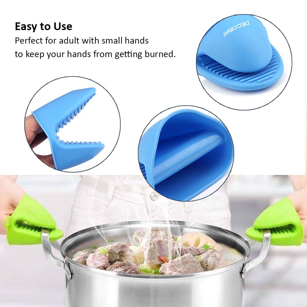 Luckybay Mini Oven Gloves – Silicone Heat Resistant Pinch Mitts & Potholders for Kitchen Cooking, Baking, BBQ & Kitchen Use by Luckybay | Home & Garden > Kitchen & Dining > Kitchen Tools & Utensils > Oven Mitts & Pot Holders | Amurx