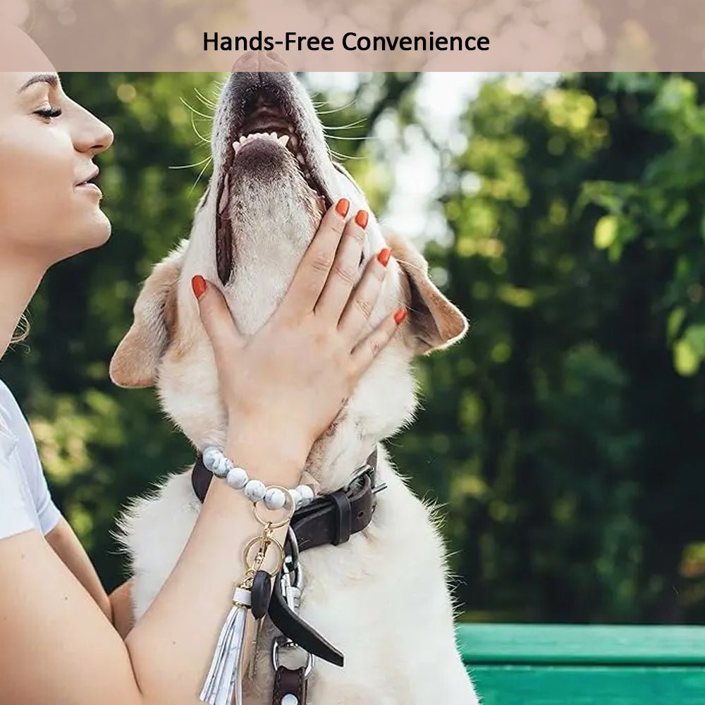 Luckybay Silicone Beaded Keychain Bracelet for Women – Stylish Car Key Ring Wristlet with Tassel, Waterproof, Lightweight & Comfortable by Luckybay | Apparel & Accessories > Handbag & Wallet Accessories > Keychains & Keyrings | Amurx