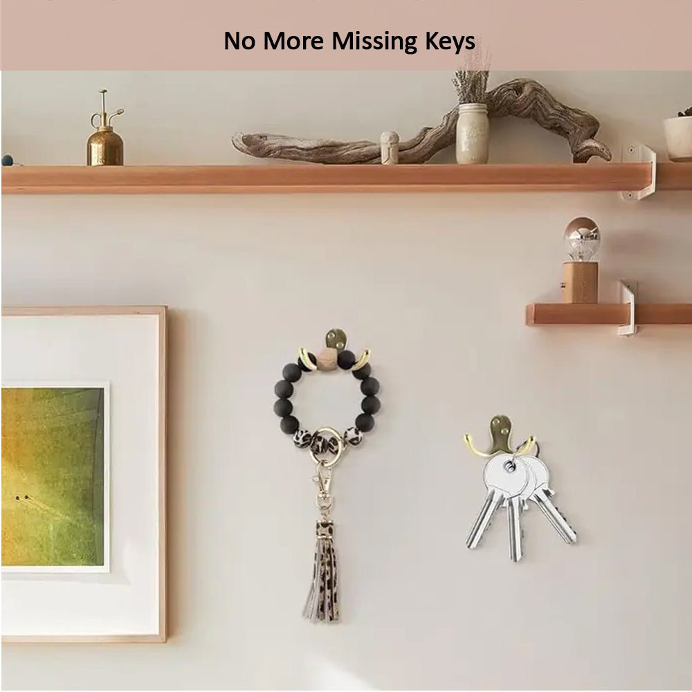 Luckybay Silicone Beaded Keychain Bracelet for Women – Stylish Car Key Ring Wristlet with Tassel, Waterproof, Lightweight & Comfortable by Luckybay | Apparel & Accessories > Handbag & Wallet Accessories > Keychains & Keyrings | Amurx