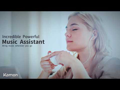 Kamon 5-Pack Wired Earbuds with Mic & Remote – In-Ear Stereo 3.5mm Headphones