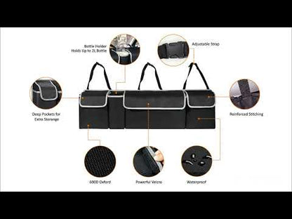 Luckybay Car Trunk Organizer – Hanging Seat Back Storage with Large Pockets, Space-Saving Backseat Organizer for Cars, SUVs & Trucks