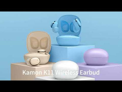 Kamon K11 Wireless Earbuds with Charging Case – Bluetooth 5.3, Touch Control, Waterproof In-Ear Headphones with Mic, Stereo Sound for iPhone, Samsung, Android