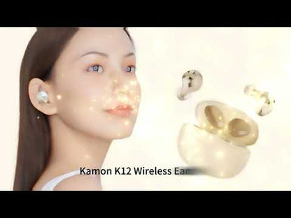 Kamon K12 Wireless Earbuds with Charging Case, Bluetooth 5.3 In-Ear Headphones with Mic, Waterproof Stereo Sound